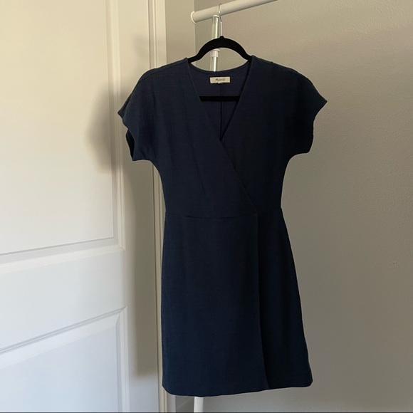 Madewell Blue Wrap Dress - Picture 6 of 8